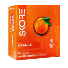 Skore Orange 1500 PLUS Dots Condoms 3s Pack