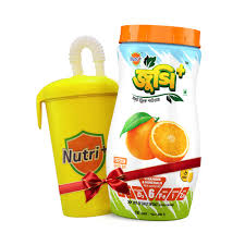 Nutri  Plus Juicee Plus Soft Drinks Powder Orange Flavor (Free Jar) 750 gm