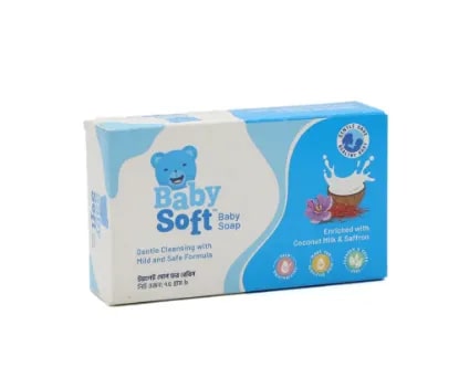 Baby Soft Baby Soap Coconut Milk and Saffron 75gm